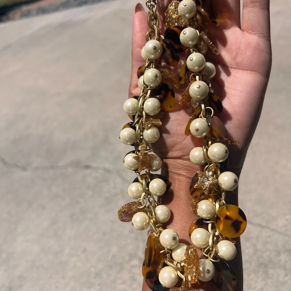 J. Crew gold- tone statement and tortoise necklace - Picture 4 of 5